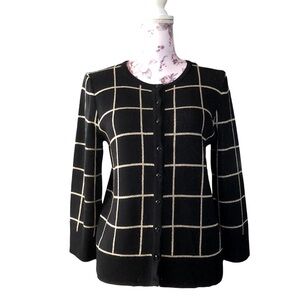 Cable & Gauge Black | Gold Sweater Cardigan